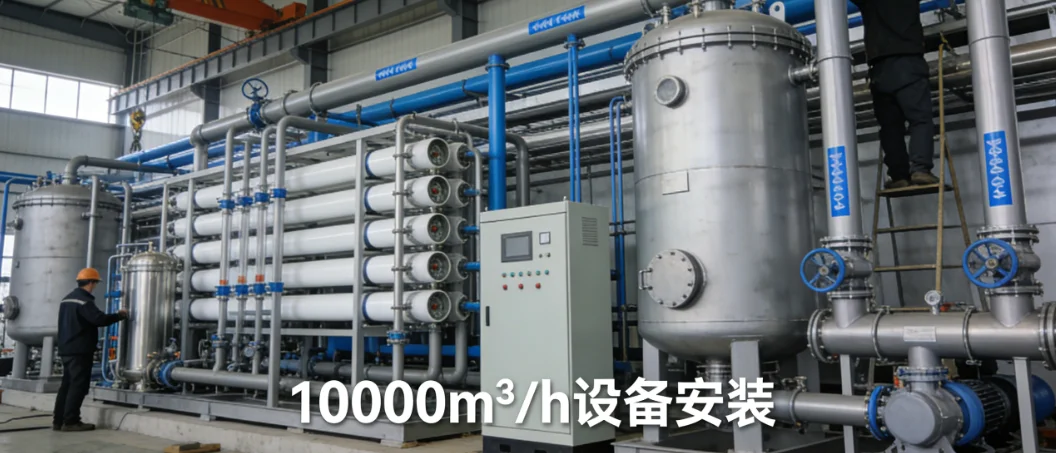 大港海水淡化除盐水系统一套10000m³/h 设备安装