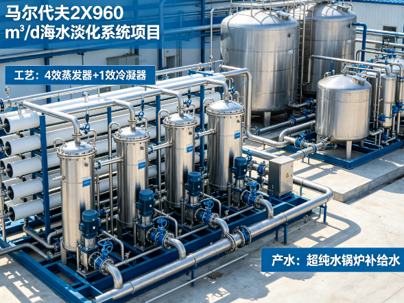 马尔代夫2X960 m3/d海水淡化系统项目