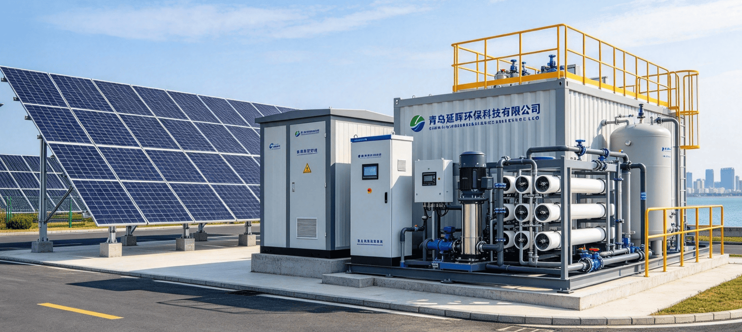 阳光造水,绿电生泉:青岛延晖环保光伏海水淡化设备破局沿海缺水困境 